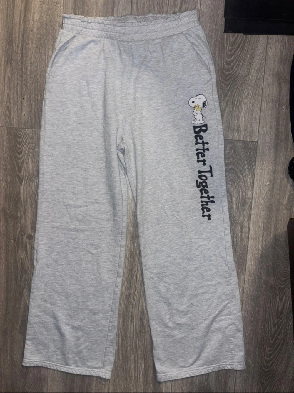Better Together Gray Women’s Sweatpants with Snoopy Graphic - Picture 4 of 4